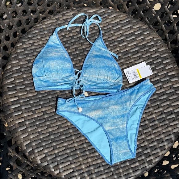 BECCA Sparkling Blue Bikini - Size S/M - NWT - Picture 13 of 16